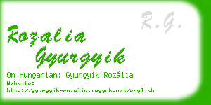 rozalia gyurgyik business card